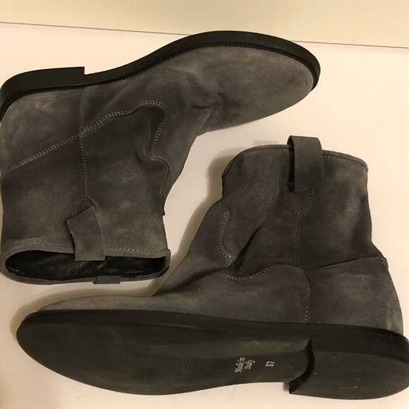 Leopardo Principi Womens Grey Suede Ankle Bootie 37 - Picture 3 of 11